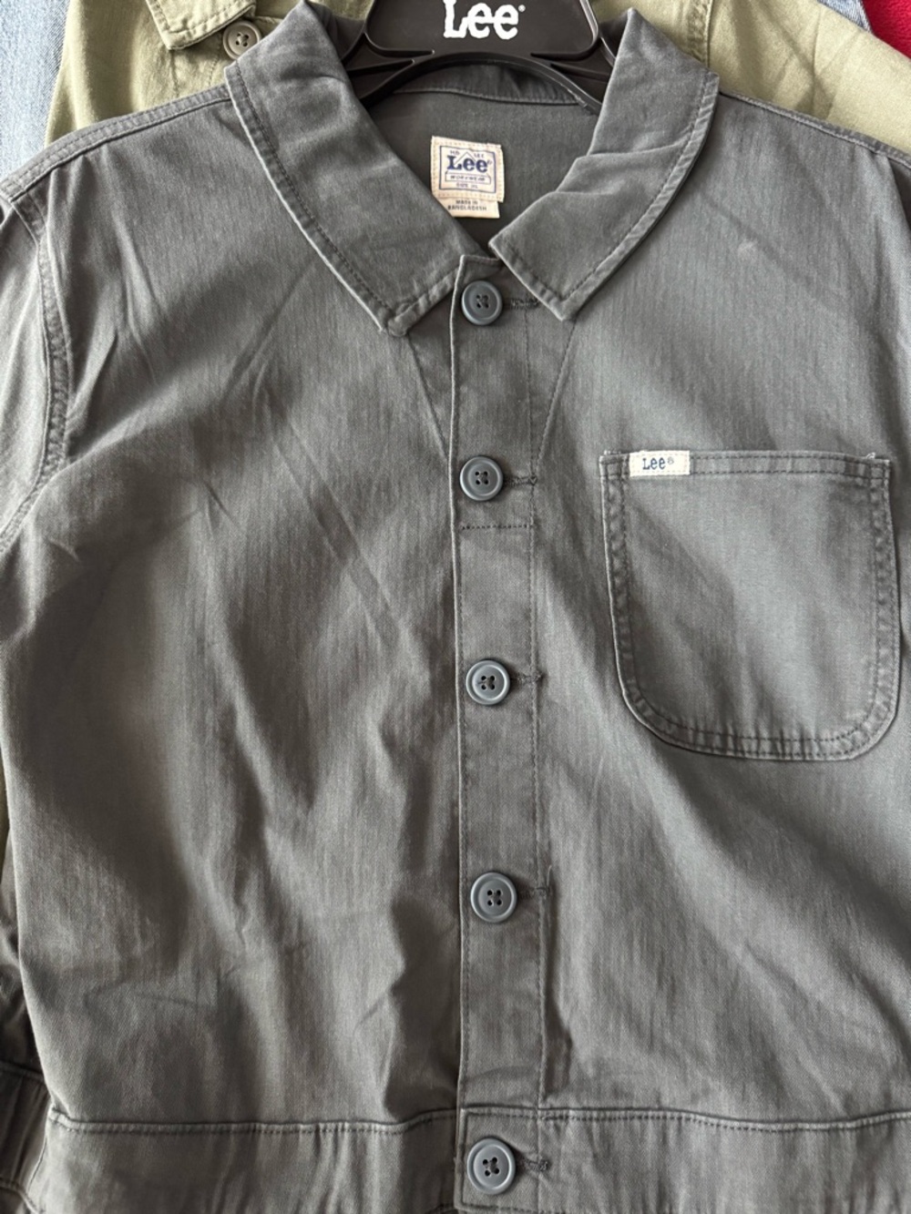 Lee Gray Button-Front Utility Jumpsuit For Work or Play